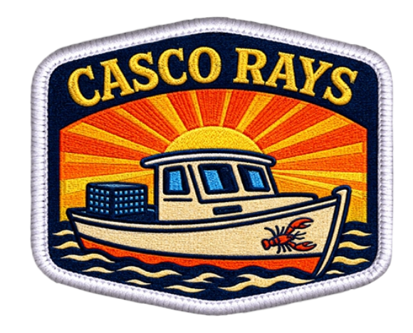 Casco Rays logo with a boat and sun design on a white background